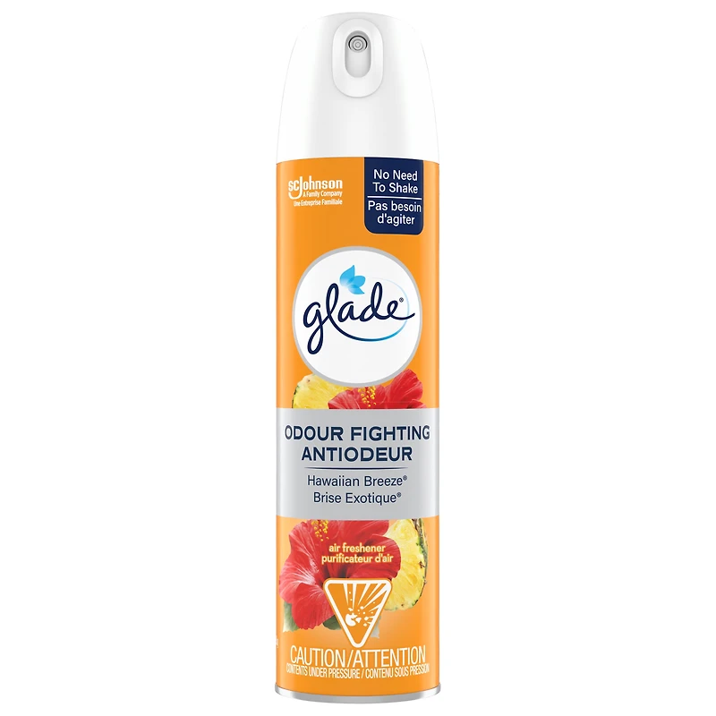 Glade® purificateur d’air et éliminateur d’odeurs en aérosol, brise exotique