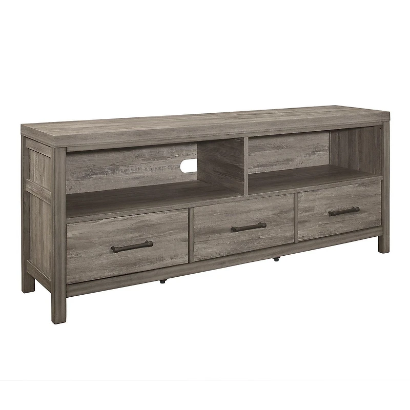 Topline Home Furnishings Meuble de télévision gris rustique