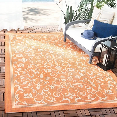 SAFAVIEH Courtyard Nanda Tapis Floral Extérieur
