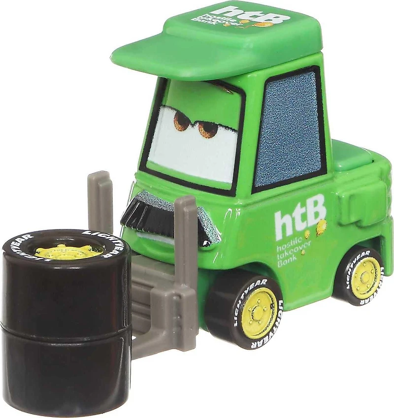 Chick Hicks et Pitty Chick Hicks avec pneus de coffrets de 2 inspirés du film «Les Bagnoles 3» de ​Disney et Pixar, véhicules en métal moulé sous pression à l’échelle 1:55