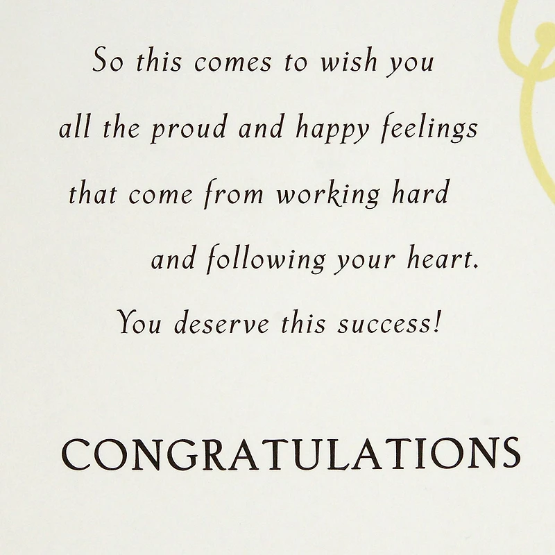 Hallmark College Graduation Greeting Card (You Deserve this Success)