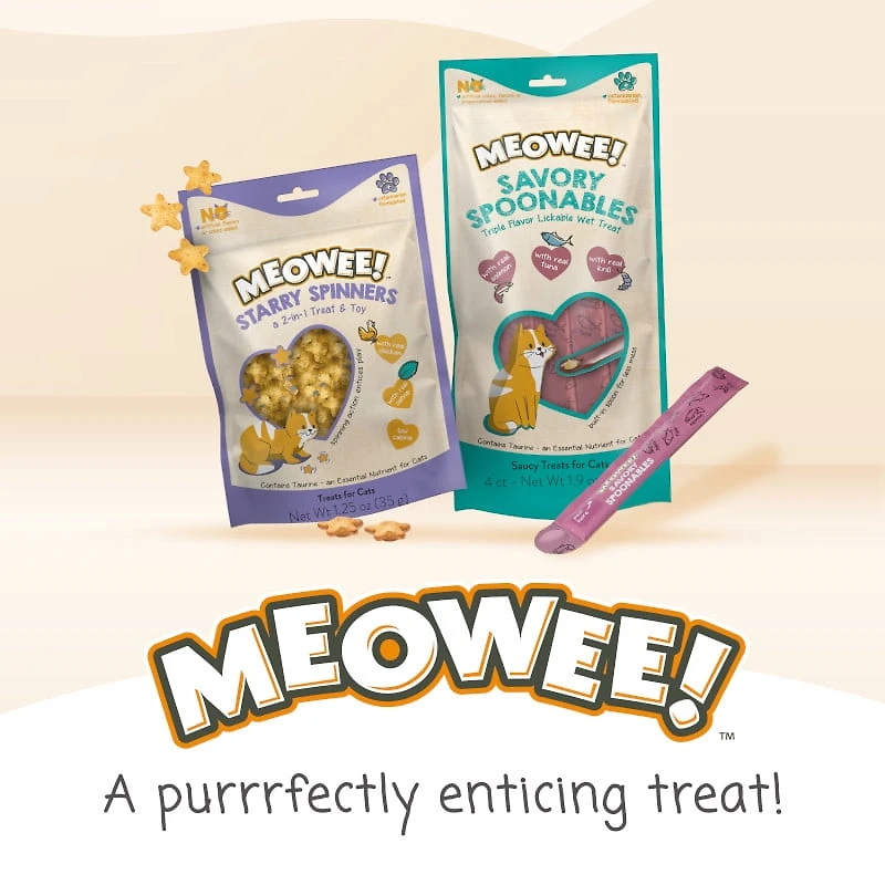 Meowee! Savory Spoonables with Salmon, Tuna & Krill, 4ct