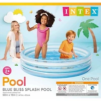 Intex Blue Bliss Splash Pool, Age 2+, Inflatable Round Pool with Tile Print Floor