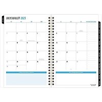Five Star® Metallic Gold Accents Small Planner, Weekly/Monthly Planner
