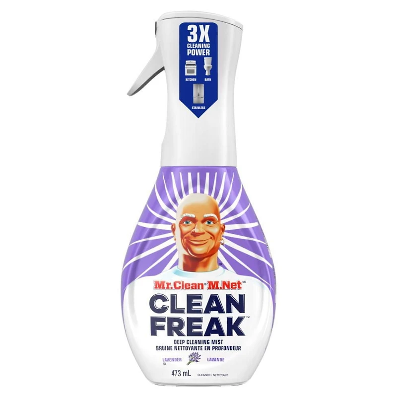 Mr. Clean Clean Freak Deep Cleaning Mist Multi-Surface Spray, Lavender Scent Starter Kit, 1 count, 473mL