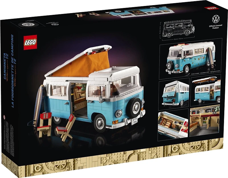 LEGO La fourgonnette de camping Volkswagen T2 10279 Ensemble de construction (2 207 pièces)
