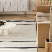 Rug Branch Maise Abstract Indoor Outdoor Area Rug, Cream Blue, Modern - Entryway, Hallway, Bathroom, and Kitchen