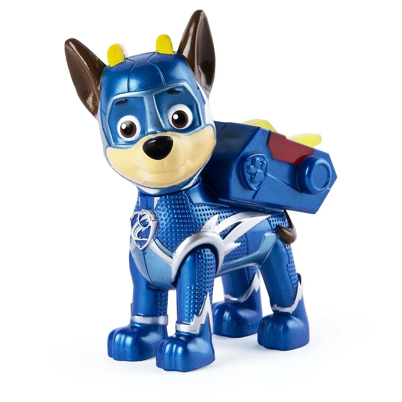 PAW Patrol, Mighty Pups Super PAWs, Figurine Chase avec sac à dos transformable, pour les enfants à partir de 3 ans