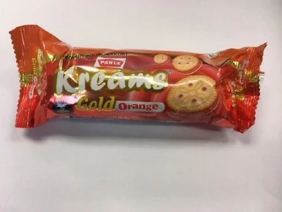 Parle Kreams Gold Orange Biscuits