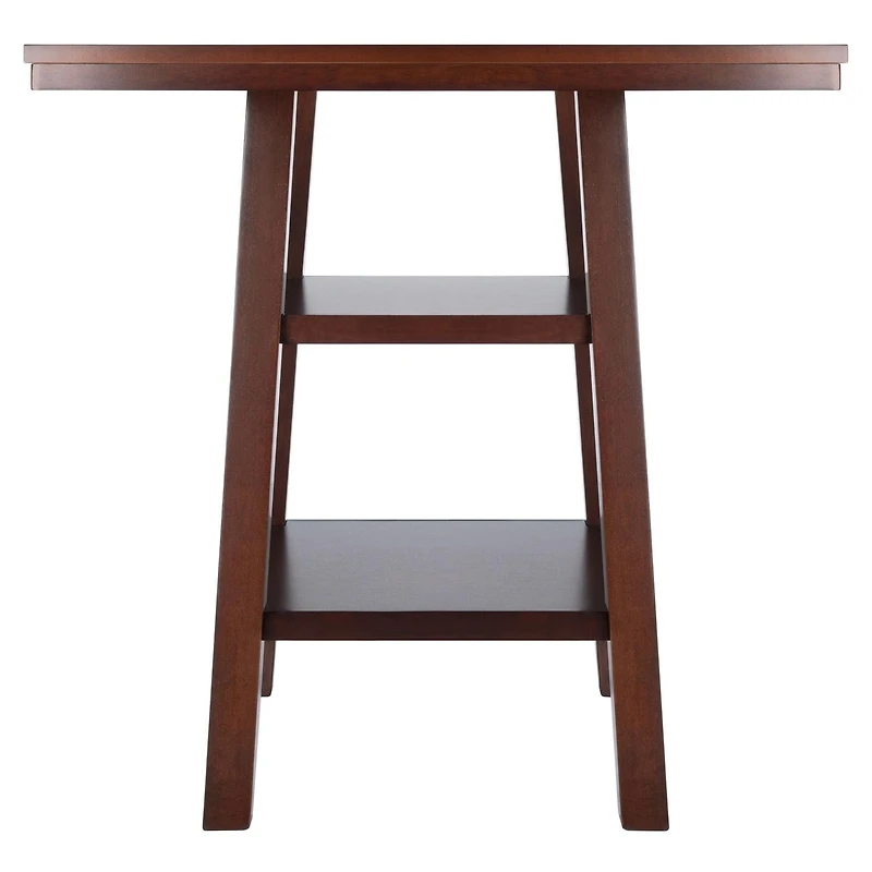 Winsome Orlando 5-Piece Set High Table, 2 Shelves with 4 V-Back Counter Stools - 94554