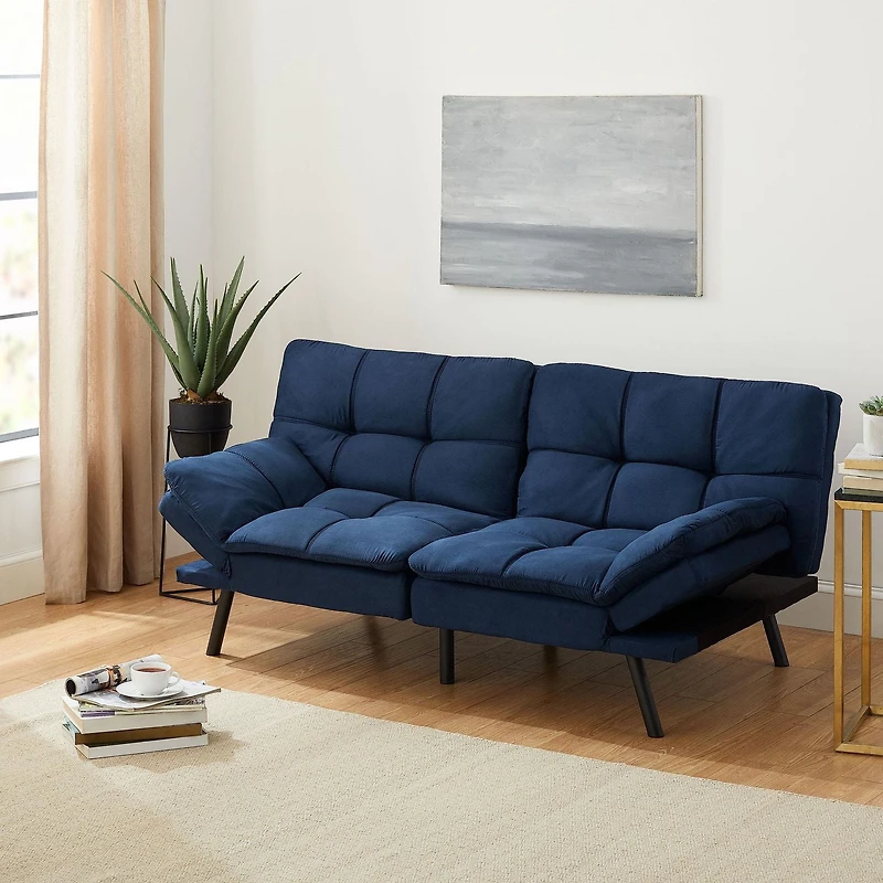 Memory Foam Futon, Memory foam futon with foldable armrest