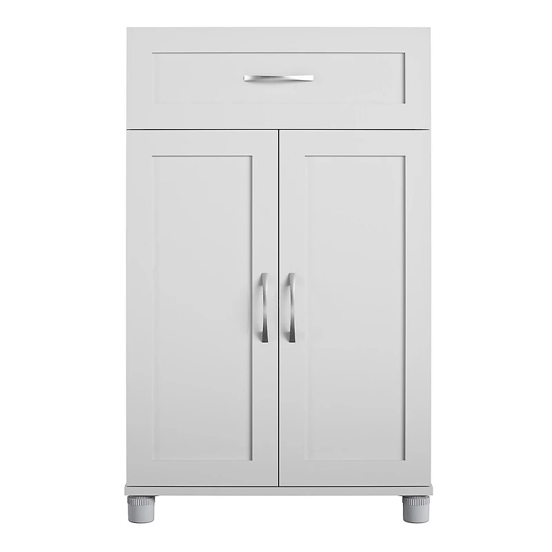 Systembuild Evolution Lory Framed 2 Door/1 Drawer Base Cabinet, White