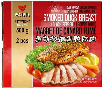 Watson Frozen Cooked Black Pepper Smoked Duck Breast, Watson Frozen Cooked Black Pepper Smoked Duck Breast