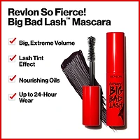 Revlon So Fierce! Big Bad Lash, Extreme Volume Mascara, 24hr Wear, 10mL, Volumizing Darkening Eyelash Tint