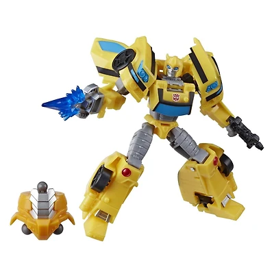 Jouets Transformers, figurine Bumblebee Cyberverse de classe Deluxe avec mouvement d'attaque Sting Shot et pièce Build-A-Figure