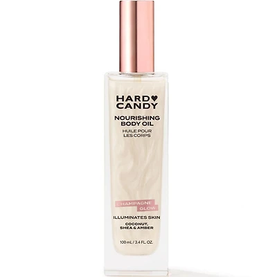 Hard Candy Huile nourrissante pour le corps, Lueur de champagne Huile pour le corps 100 mL