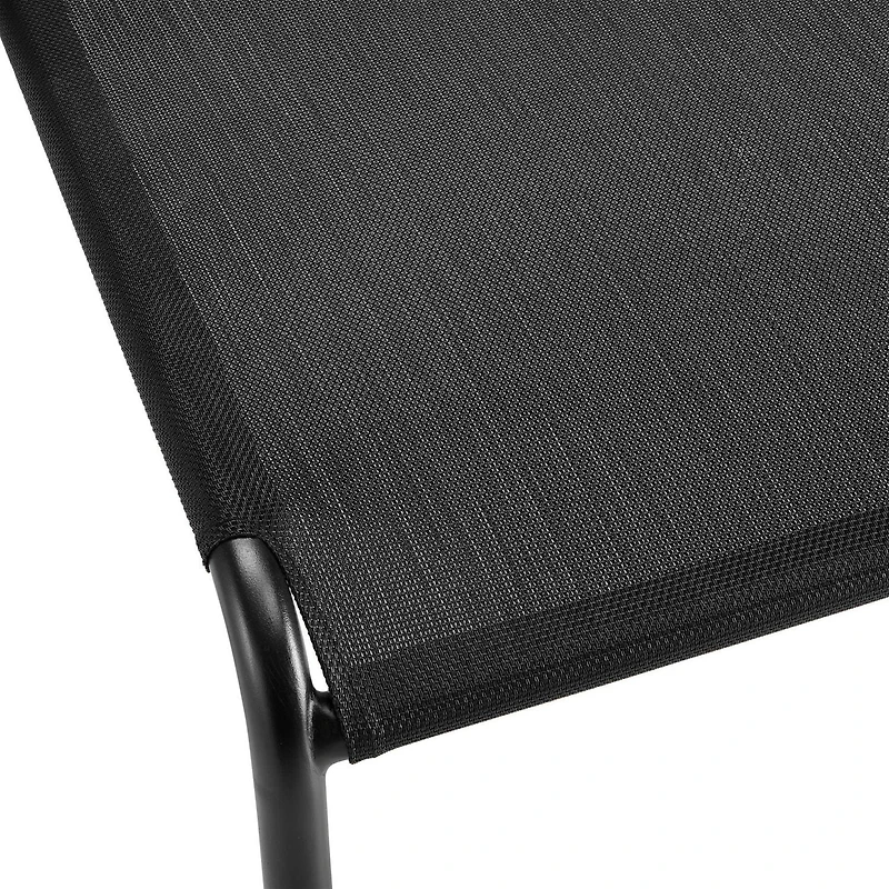 Chaise empilable en osier et tissu tendu pour patio Mainstays Osier tissé à la main