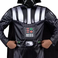 STAR WARS Darth Vader Official Youth Halloween Costume - Premium Quality Padded Jumpsuit with Plastic Mask and Detachable Cape