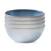 Bol en grès Corelle® 21 oz, bleu nordique, glaçure réactive, paquet de 4