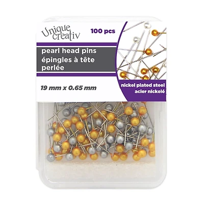 Unique Creativ Gold And Silver Pearl Head Pins