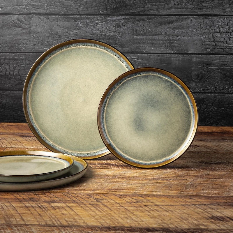 Yellowstone 8-Piece Ceramic Dinnerware Set, Kayce Collection