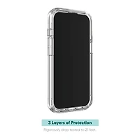 onn. iPhone 15 Pro Rugged Phone Case with Holster and 360˚ Rotating Clip, Antimicrobial, 21 ft. Drop Protection