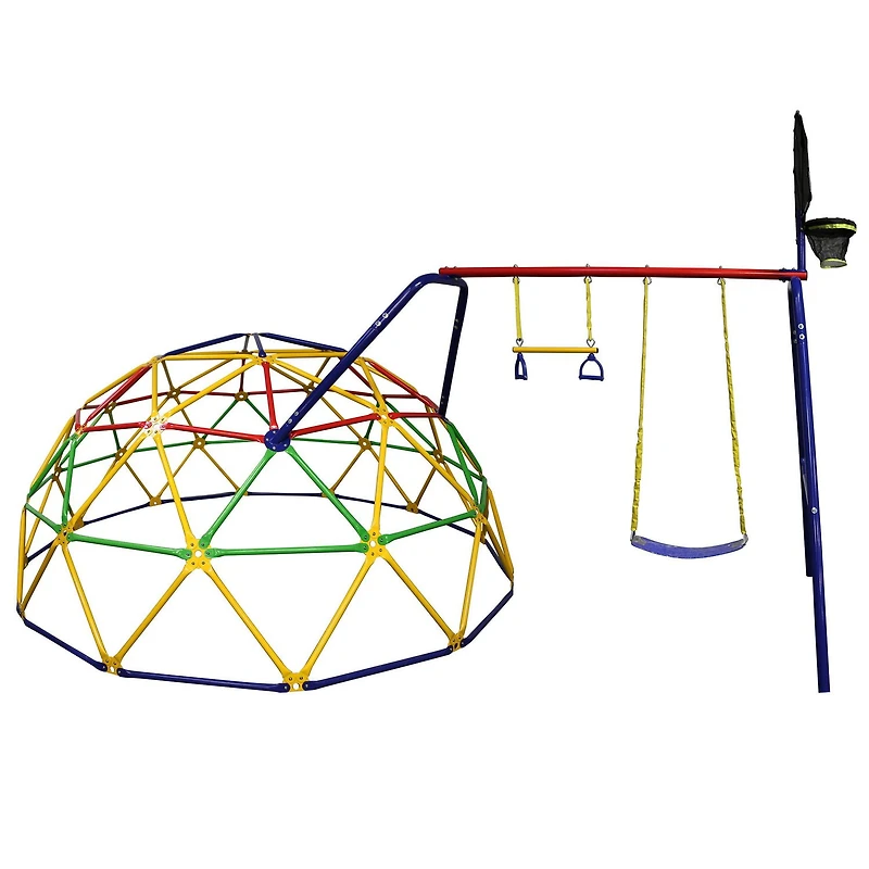 SKYWALKER SPORTS 10 FT Geo Dome and Climber Set, Geometric Dome Climber, Rust and UV Resistant, Outdoor Play Center for Kids and Toddlers