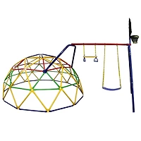 SKYWALKER SPORTS 10 FT Geo Dome and Climber Set, Geometric Dome Climber, Rust and UV Resistant, Outdoor Play Center for Kids and Toddlers