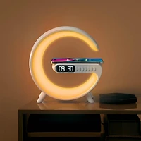 Lampe LED à chargement sans fil Merkury Innovations avec réveil Horloge lampe chargeur sansfil