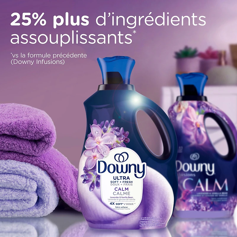 Downy Ultra Soft Plus Fresh Fabric Softener Liquid, Calm, Lavender and Vanilla Bean, Downy Fabric Softener, Laundry Softener 83WL