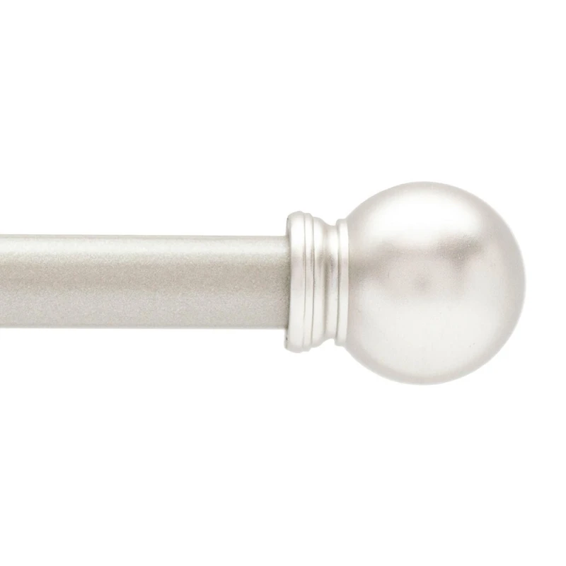 Mainstays 28"-48" Curtain Rod, 5/8 in. Diameter, In Brushed Nickel