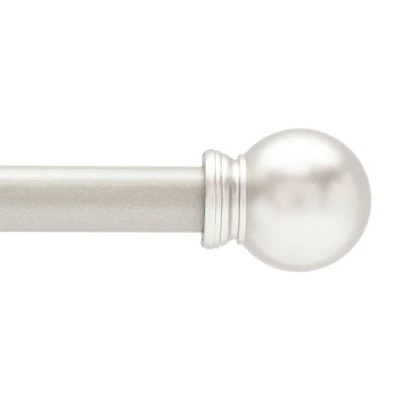 Mainstays 28"-48" Curtain Rod, 5/8 in. Diameter, In Brushed Nickel