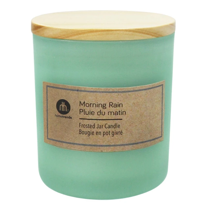 Hometrends 7.5oz Bougie parfumée aux pluie du matin en pot givré