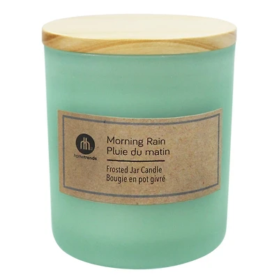 Hometrends 7.5oz Bougie parfumée aux pluie du matin en pot givré
