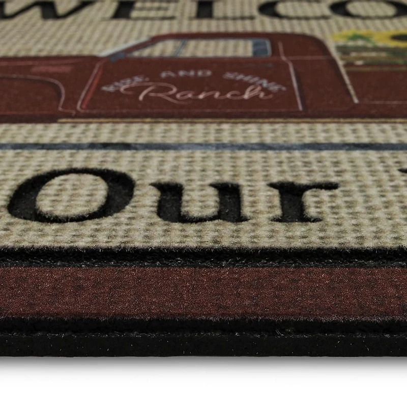 Mohawk Home Truck Home Sunflower 1' 6" X 2' 6" Polyester Door Mat