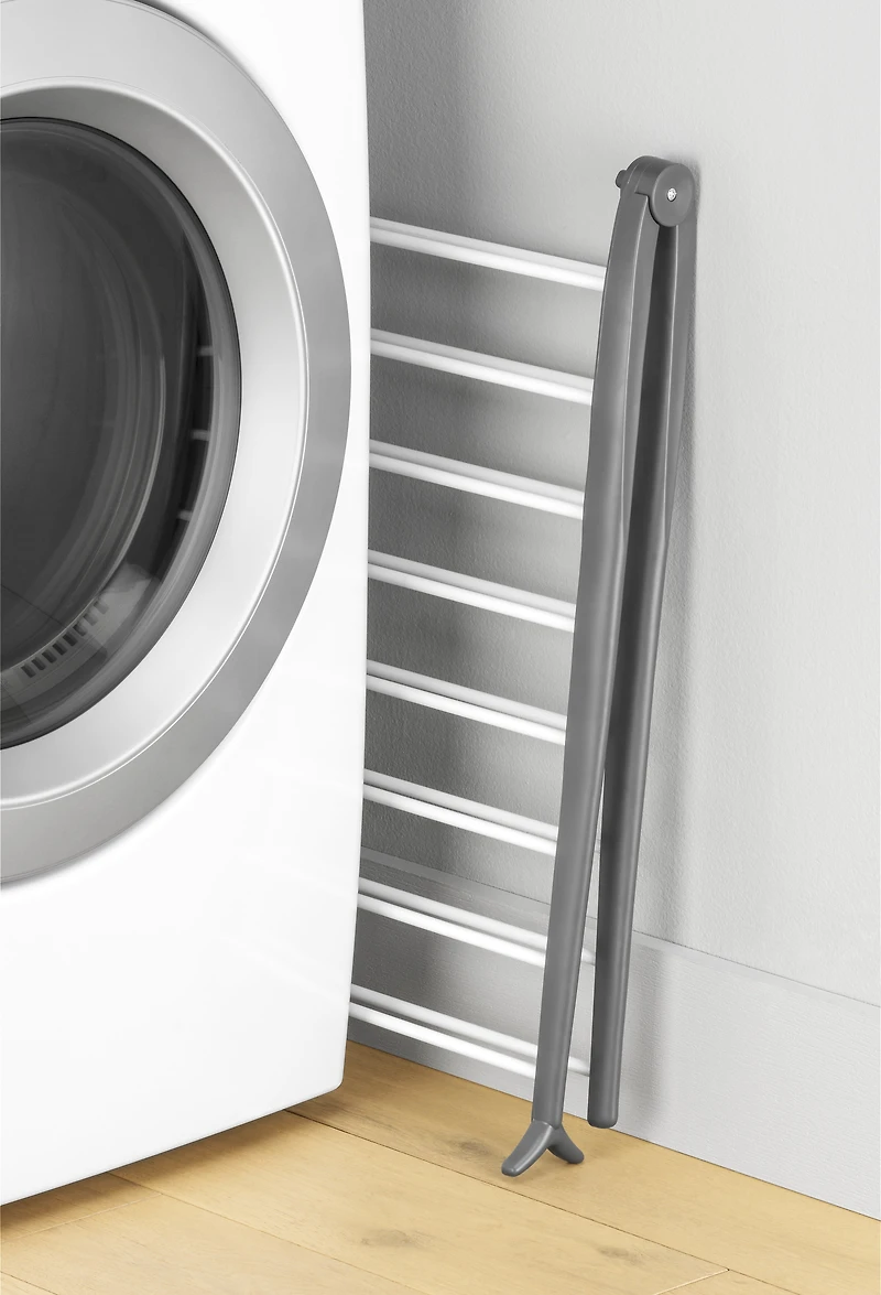Séchoir à linge pliable en métal en forme de A Whitmor - Gain de place, gris