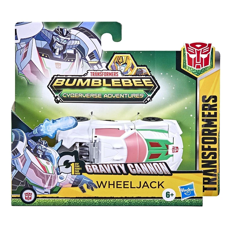 Transformers Bumblebee Cyberverse Adventures, figurine Wheeljack Action Attackers de 10,5 cm à conversion 1 étape et attaque Gravity Cannon