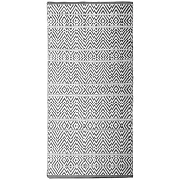 Tapis tissé à plat en coton à chevrons Fabstyles pour salon, couloir, patio