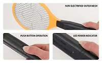 Bite Shield Raquette Zapper Électronique, Tue-Mouches et Insectes Efficace pour l'Extérieur