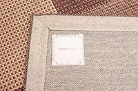 ECARPETGALLERY 4'6" x 6'6" Contemporary Collage Handmade Area Rug for Living Room, Dining Room and Bedroom in Brown