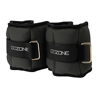 Poids pour chevilles/poignets GoZone – Gris/noir Alourdi avec du sable