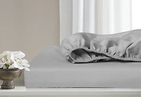 Swift Home Basic 3-Piece Twin Size Sheet Set, Ultra Soft, Deep Pocket, Easy Care Bedding Set, Light Gray