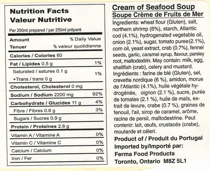 Knorr soupe de fruits de mer