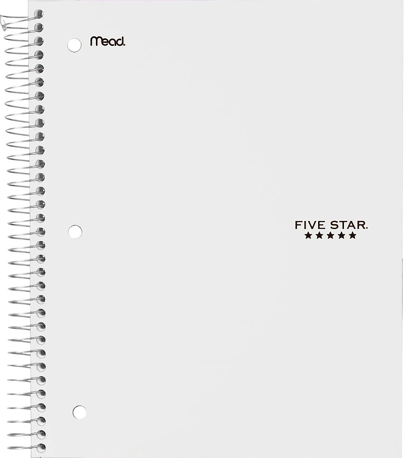 Five Star 1 Subject Notebook 200 pages Black