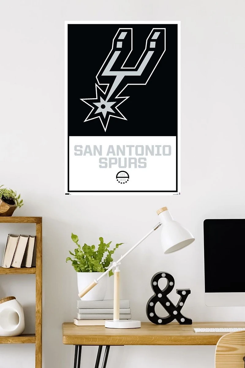 NBA San Antonio Spurs - Logo 21 Wall Poster, 22.375" x 34"