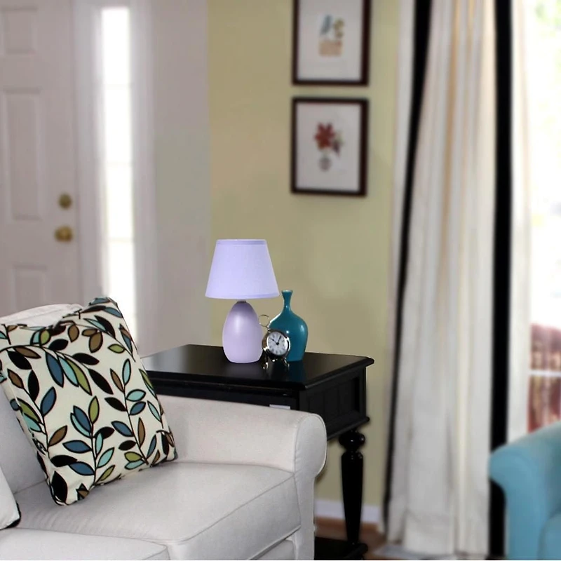 Simple Conceptions Mini Oeuf Ovale Lampe de Table en Céramique