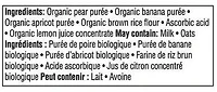 Purée pour bébé biologique poire, banane, abricot et riz brun Le choix des parents