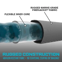 Tuyau de jardin Aqua Joe FiberJacket Ultra-flexible, non extensible, sans torsion