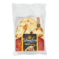 Naans nature format familial Stonefire Paquet de 6, 750 g
