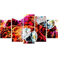 Décoration murale sur toile Design Art Perroquets Macaw duo 1 panneau